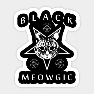 Black Meowgic Sticker